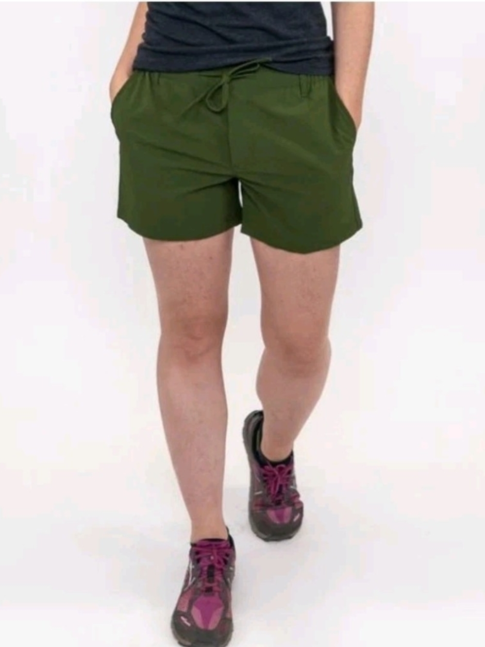 Coalatree Women's Olive Green Athletic Drawstring Shorts
